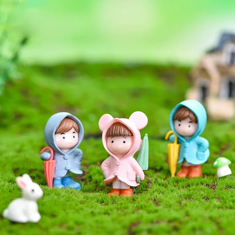 4pc Umbrella Raincoat Girl Boy - Resin Craft Ideas ulasan dan harga