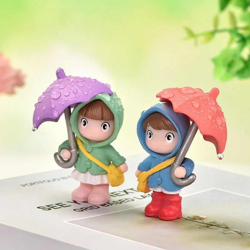 4pc Umbrella Raincoat Girl Boy - Resin Craft Ideas ulasan dan harga
