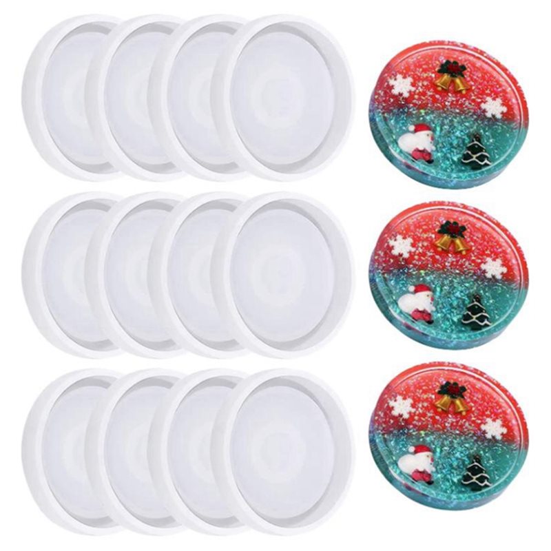 75STO-36 Pack DIY Round Silico - Coaster Mold Round ulasan dan harga