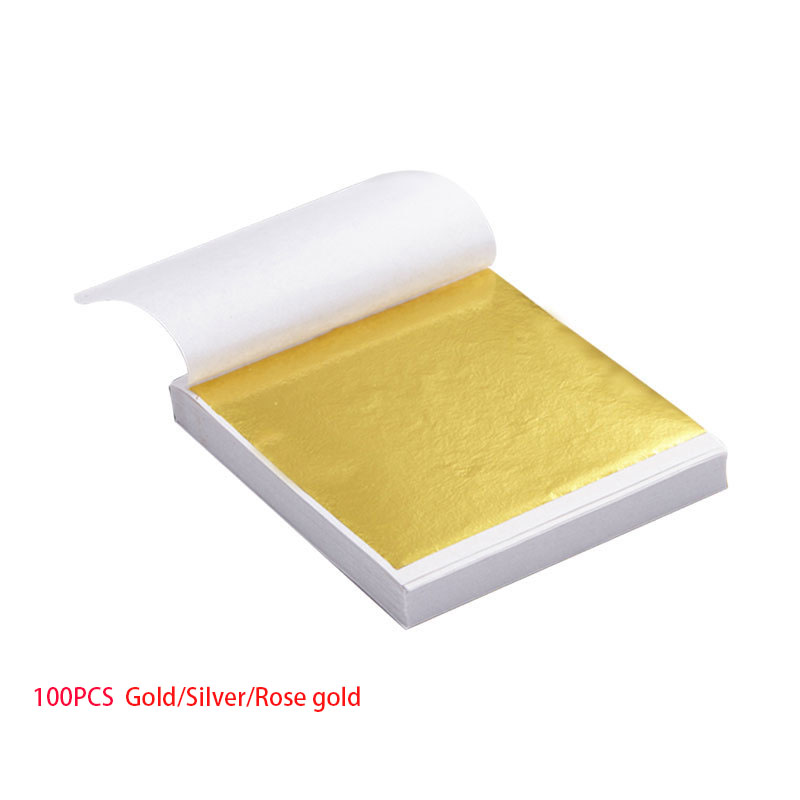 100pcs  Art Craft Design Paper - Gold Foil Flakes ulasan dan harga
