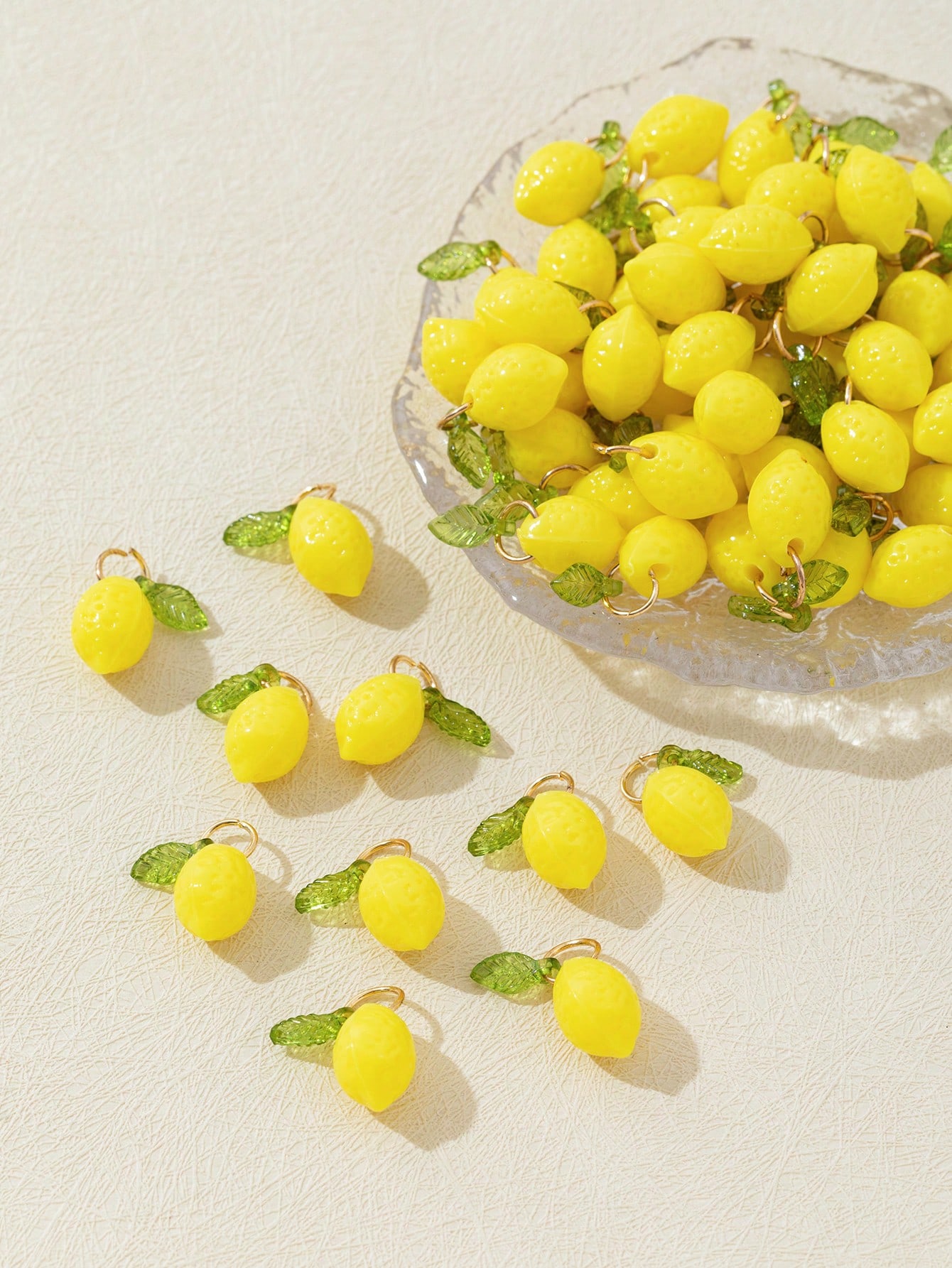 10Pcs 3D Lemon Resin Charms Pe - Resin Craft Material ulasan dan harga