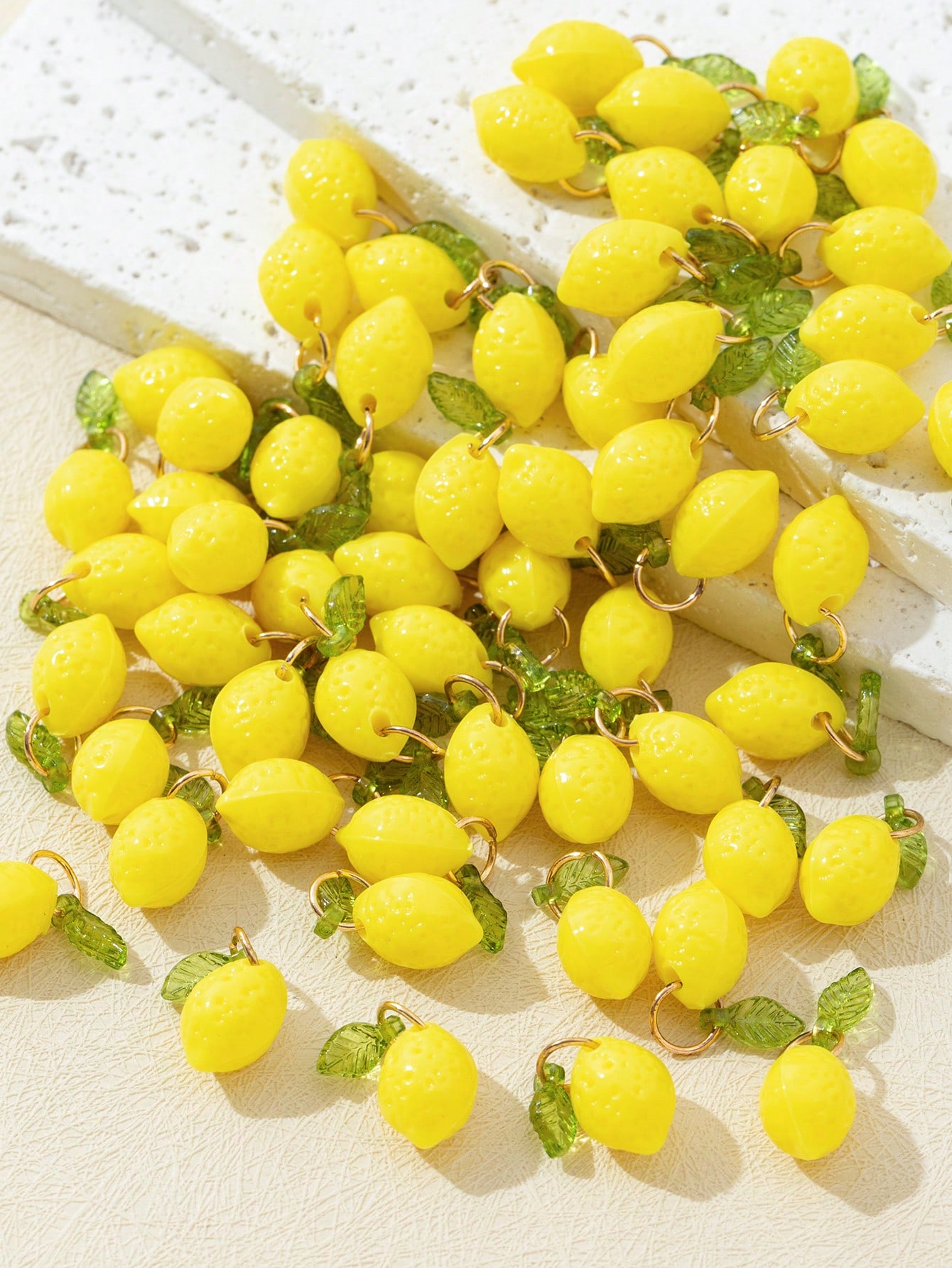 10Pcs 3D Lemon Resin Charms Pe - Resin Craft Material ulasan dan harga