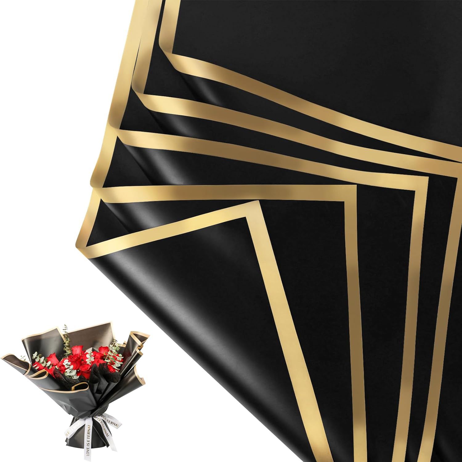 20 Sheets Gold Edge Waterproof - Gold Foil Flakes ulasan dan harga