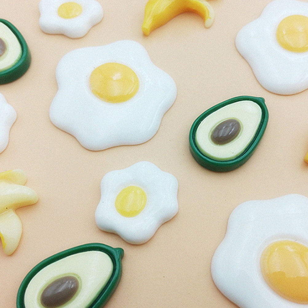 20Pcs Simulated Fried Egg Resi - Resin Craft Material ulasan dan harga
