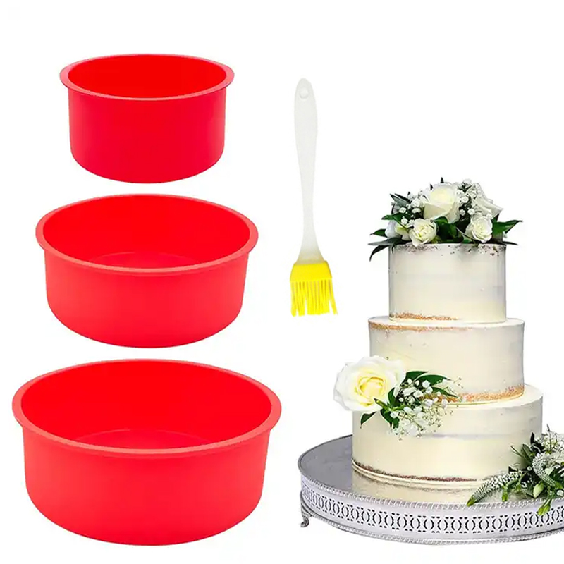 Round Silicone Cake Pan Baking - Coaster Mold Round ulasan dan harga