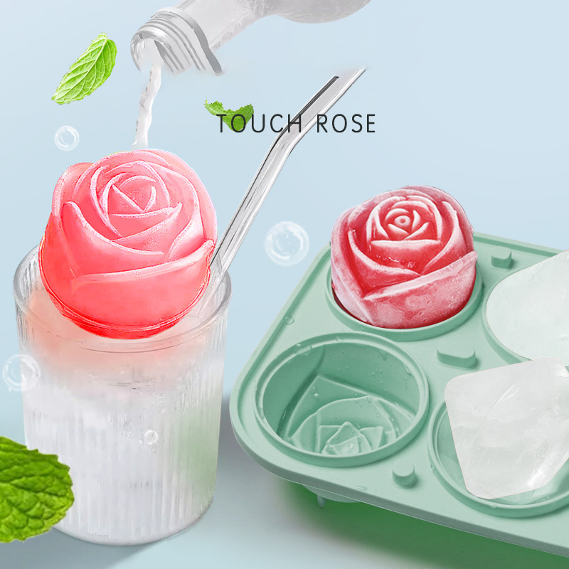3D Rose Diamond Round Ice Cube - Coaster Mold Round ulasan dan harga