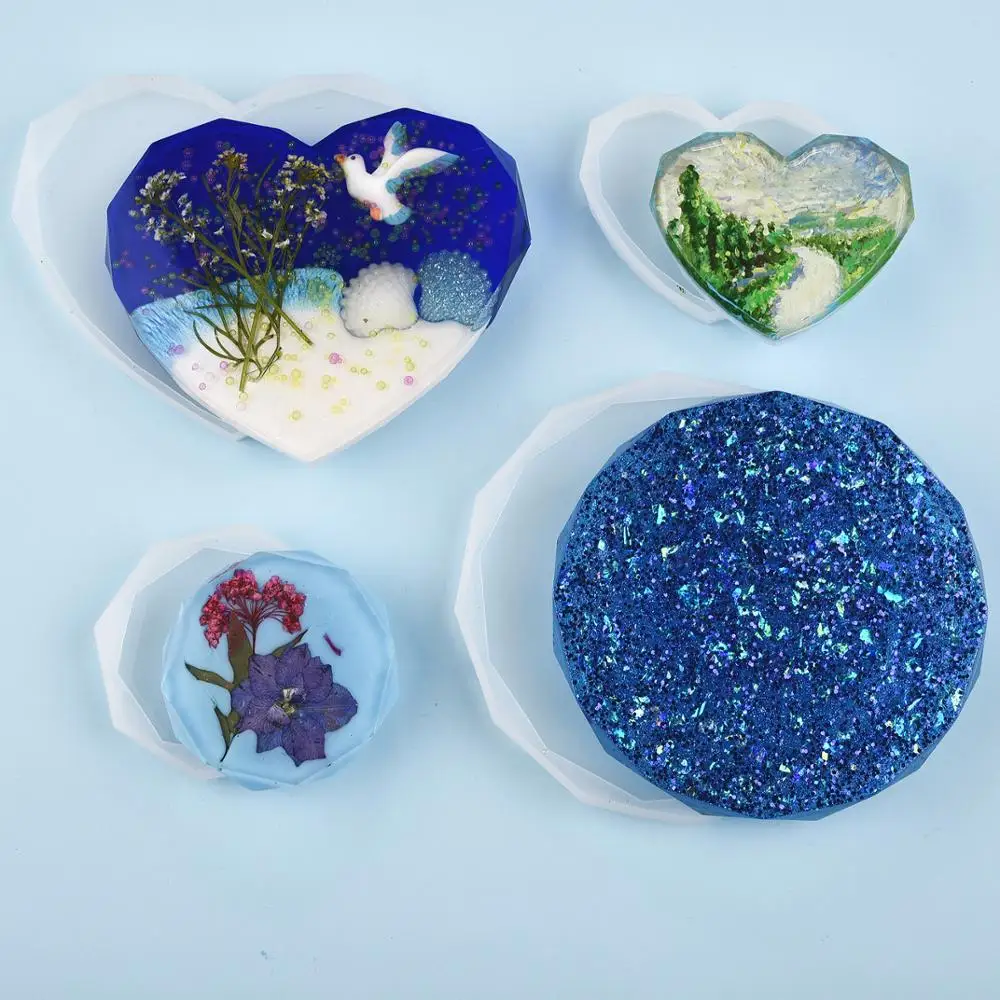 Resin Coaster Silicone Mold Ca - Coaster Mold Round ulasan dan harga