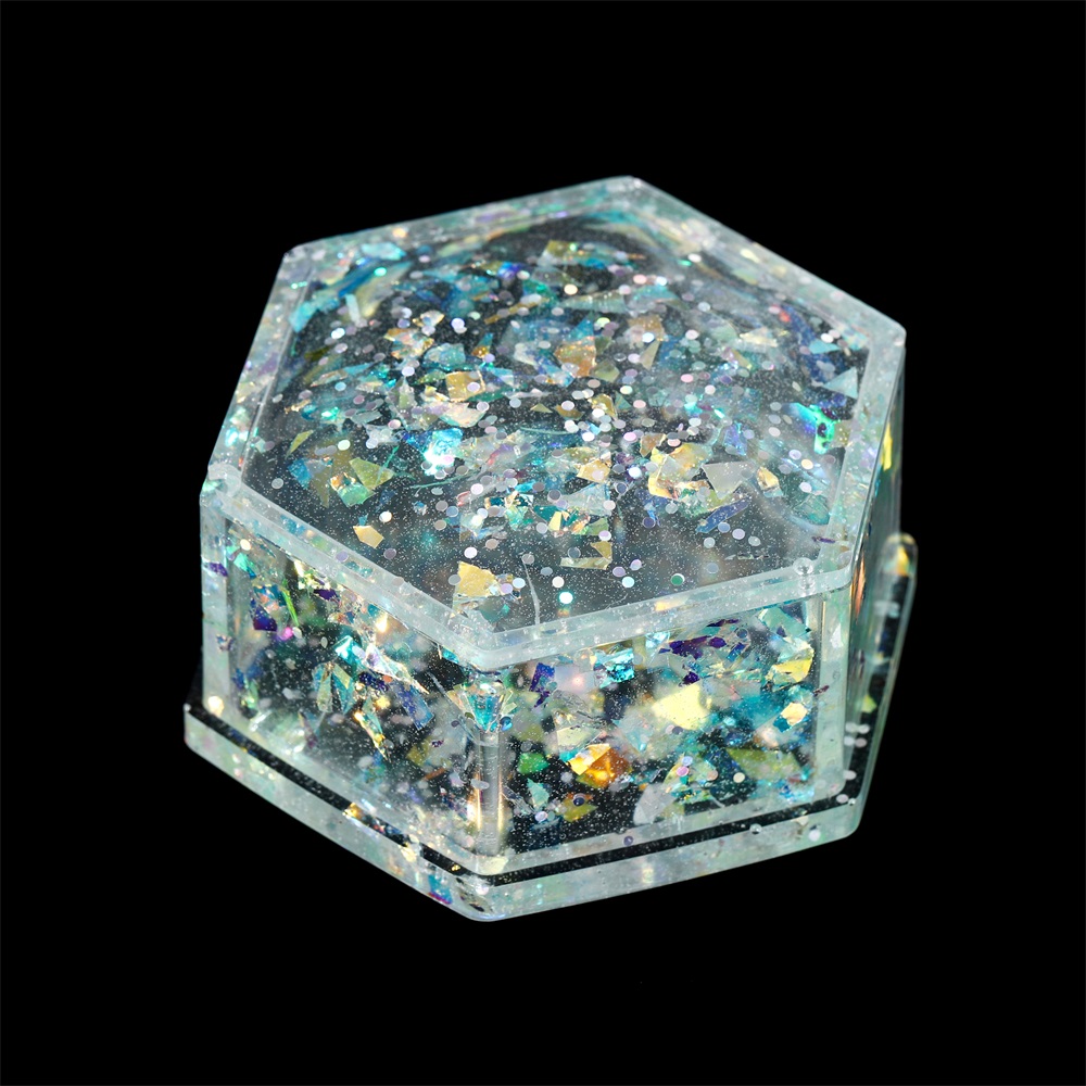 10g Irregular Shiny AB Mirror  - Gold Foil Flakes ulasan dan harga