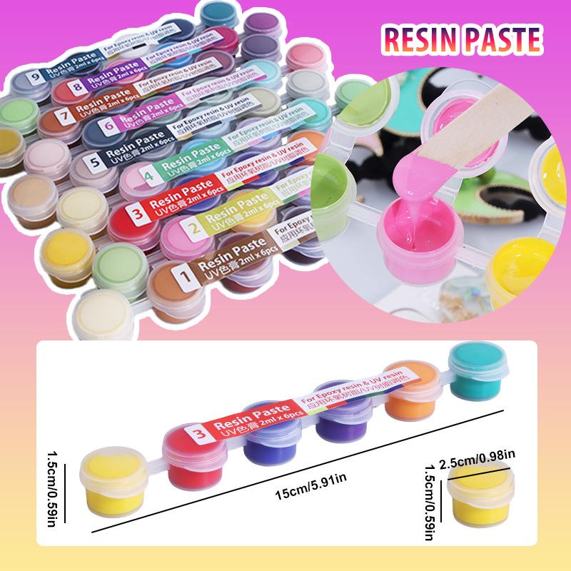 6colors/Set Paste Pigment UV R - Resin Pigment Set ulasan dan harga