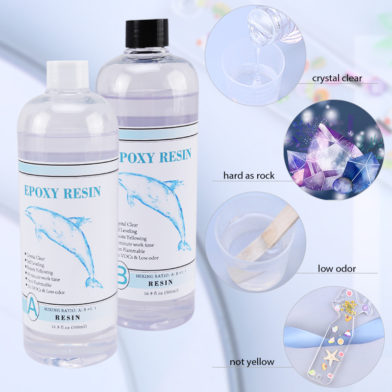 1:1 Clear Epoxy Resin Crystal  - Gold Foil Flakes ulasan dan harga