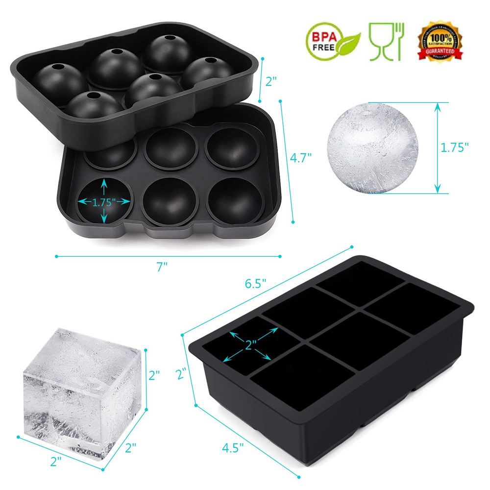 4/6 Grid Big Ball Square Ice C - Coaster Mold Round ulasan dan harga