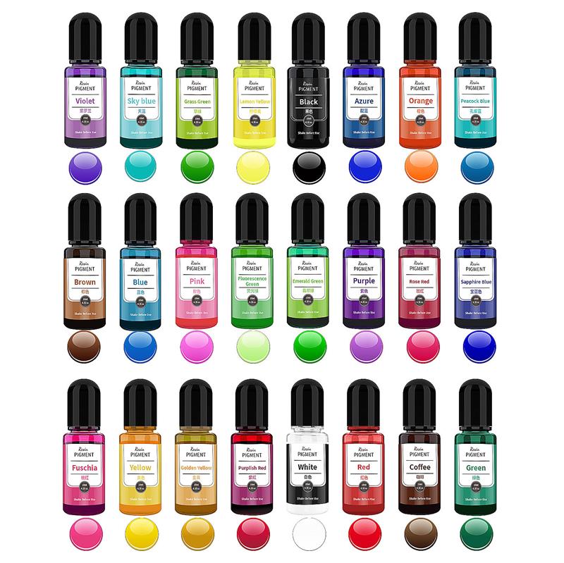 24 Color 10ml/Bottle Epoxy Res - Resin Dye Alcohol ulasan dan harga